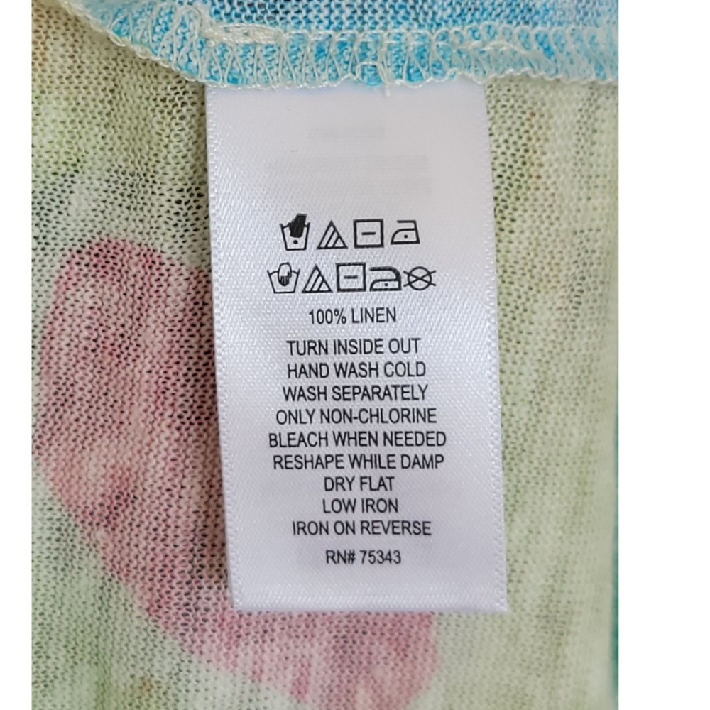 NWT Christian Siriano Linen Sleeveless Tank Top 3X Multicolor Artsy Boho - Picture 10 of 12